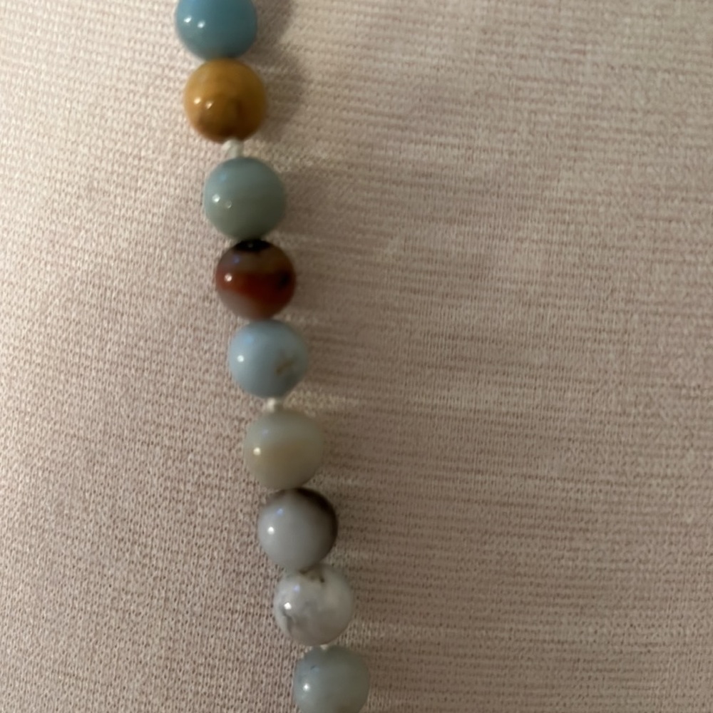 Kenneth Jay Lane Turquoise Beaded Tassel Necklace - Picture 3 of 5